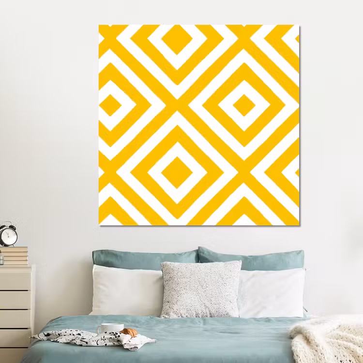 Forex - Geometrisch - Lijnen - Modern - Geel - Wit — 2