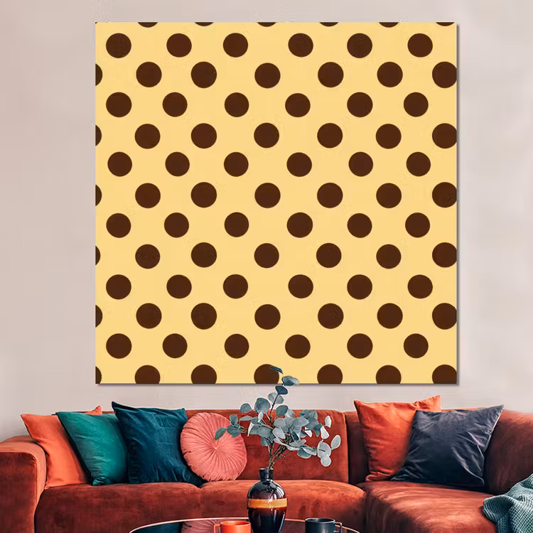 Forex - Polka Dot - Stippen - Retro - Geel - Bruin — 3