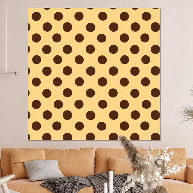 Forex - Polka Dot - Stippen - Retro - Geel - Bruin — 4