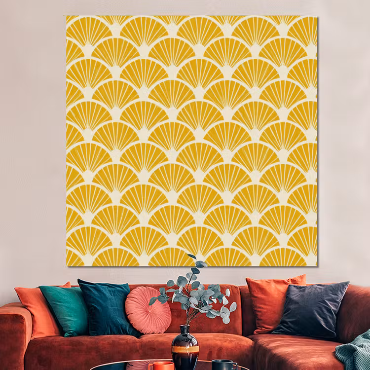 Forex - Waaiers - Art Deco - Retro - Okergeel — 3