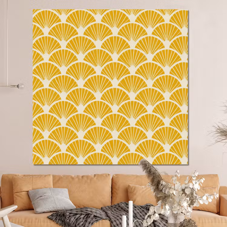 Forex - Waaiers - Art Deco - Retro - Okergeel — 4