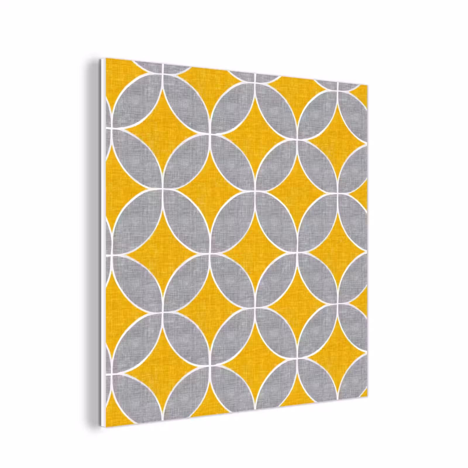 Forex - Geometrisch - Cirkels - Textuur - Grijs - Geel — 1