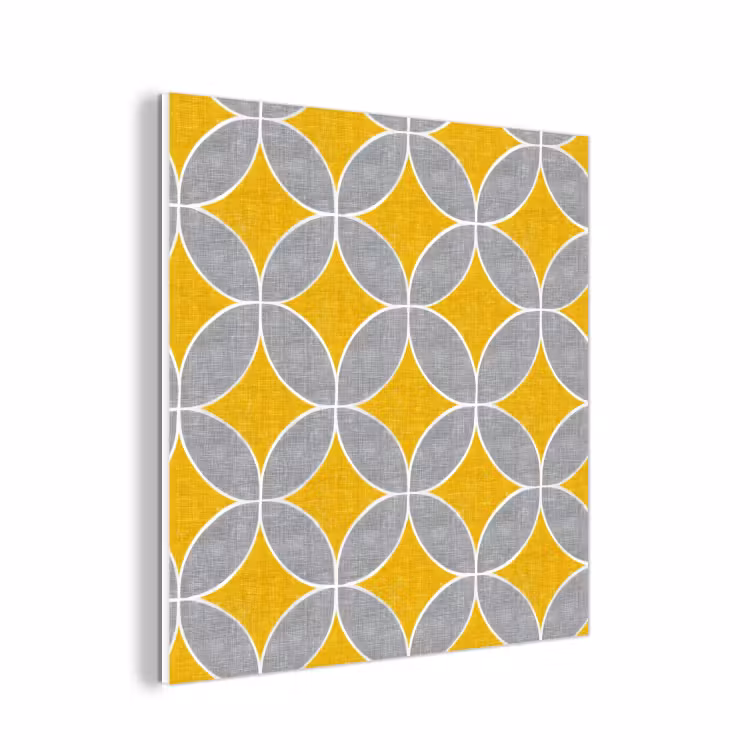 Forex - Geometrisch - Cirkels - Textuur - Grijs - Geel — 1