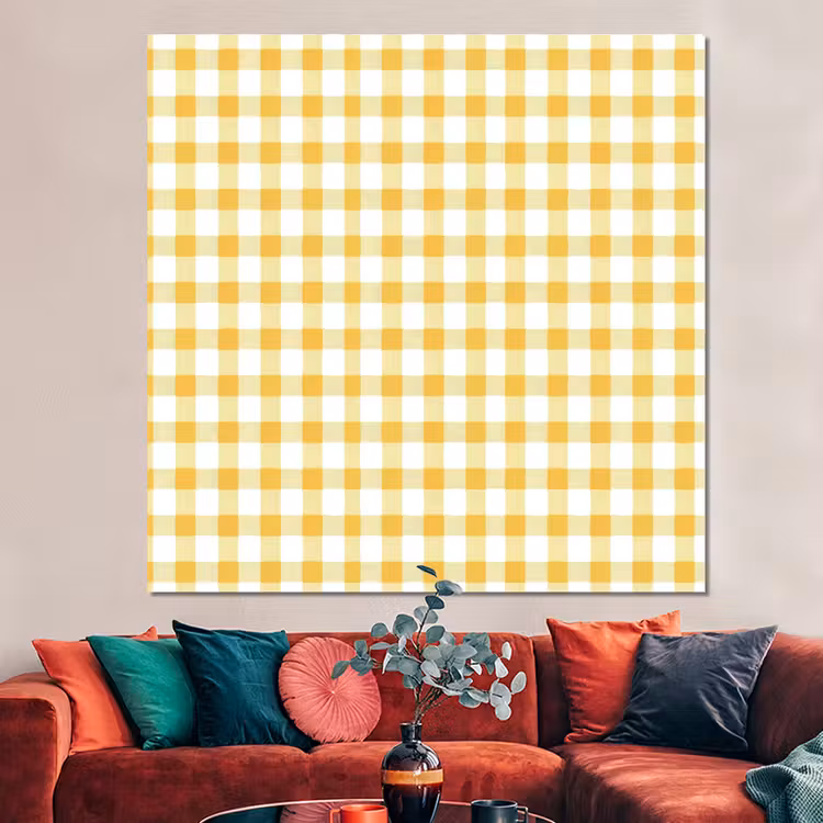 Forex - Ruit - Gingham - Klassiek - Geel en Wit — 3
