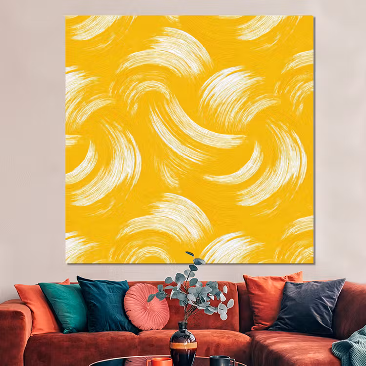 Forex - Verfstreken - Abstract - Dynamisch - Geel — 3