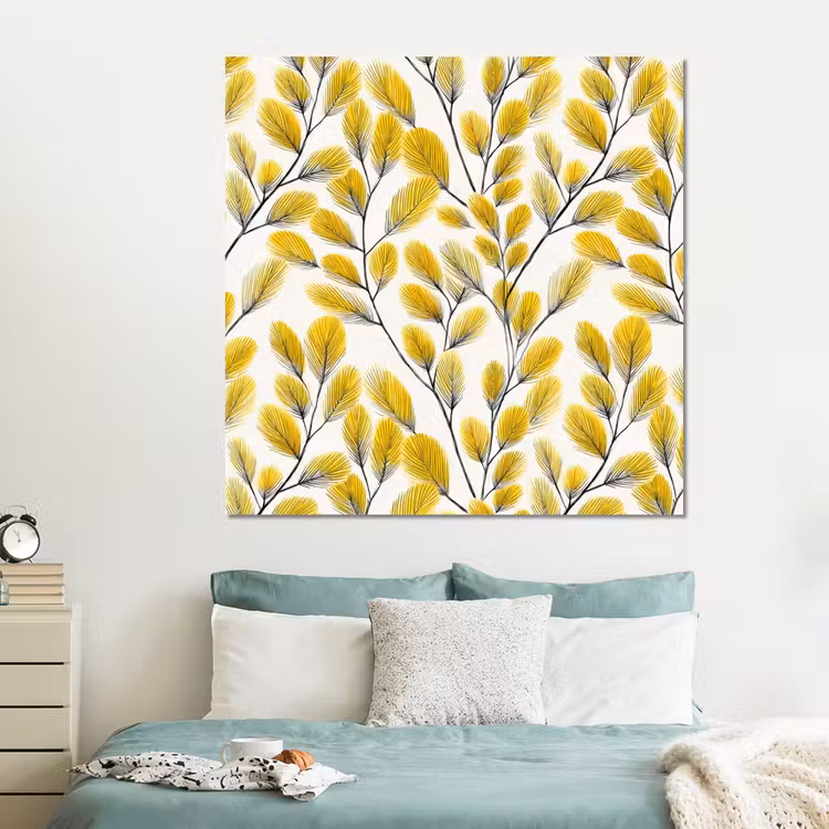 Forex - Bladeren - Botanisch - Elegant - Geel - Zwart — 2