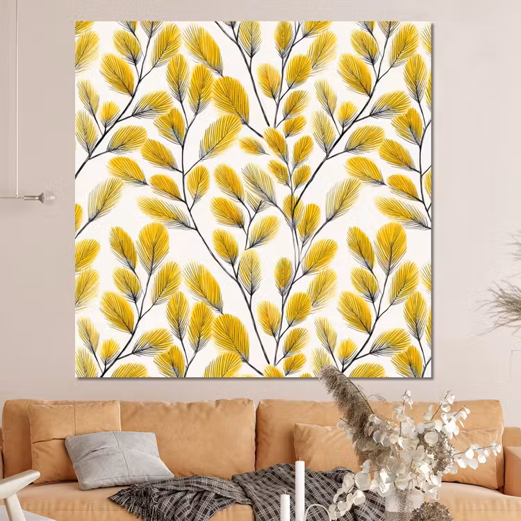 Forex - Bladeren - Botanisch - Elegant - Geel - Zwart — 4