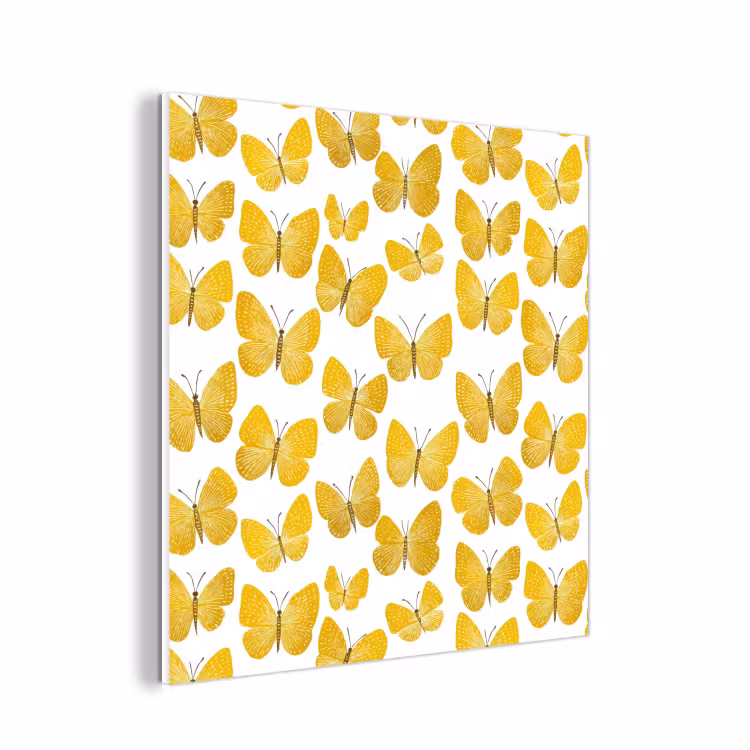 Forex - Vlinders - Botanisch - Illustratie - Geel - Wit — 1
