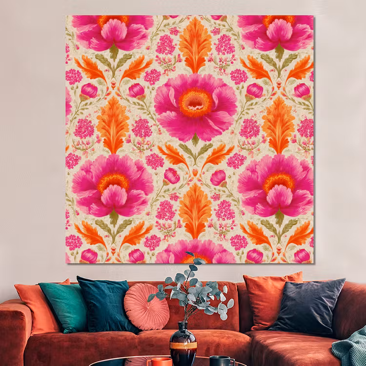 Forex - Bloemen - Barok - Roze - Oranje — 3