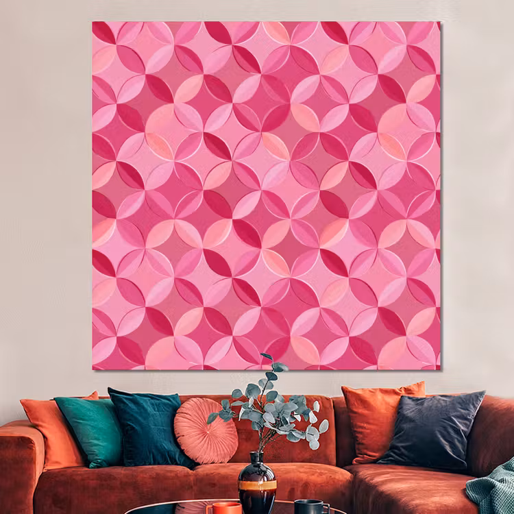 Forex - Geometrisch - Mozaïek - Modern - Roze — 3