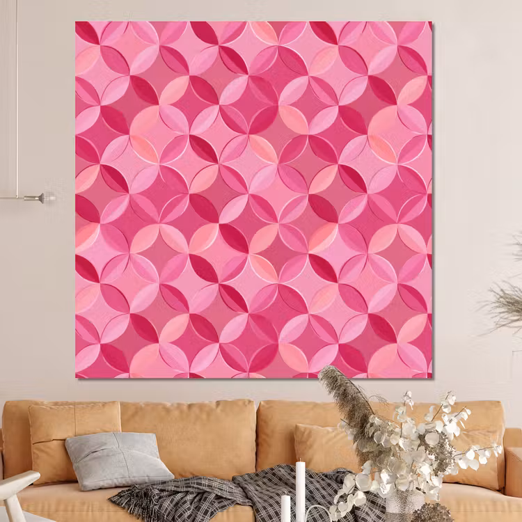 Forex - Geometrisch - Mozaïek - Modern - Roze — 4