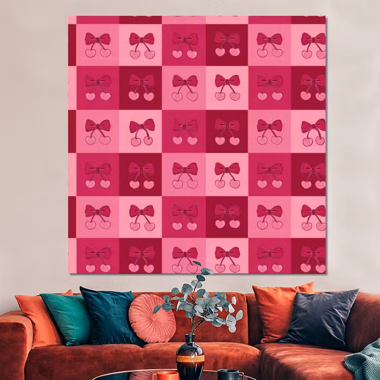Forex - Kersen - Strikjes - Speels - Roze - Bordeaux — 3