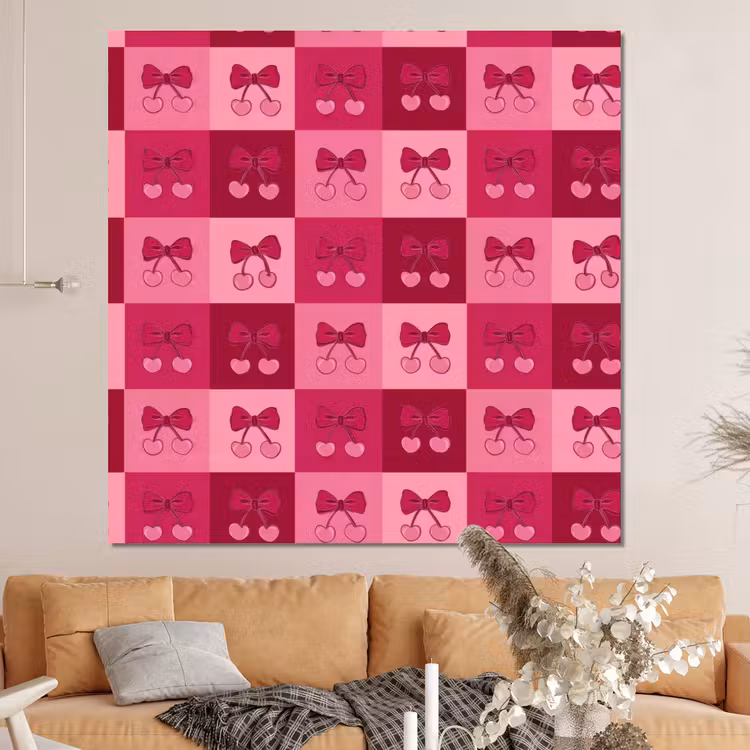 Forex - Kersen - Strikjes - Speels - Roze - Bordeaux — 4