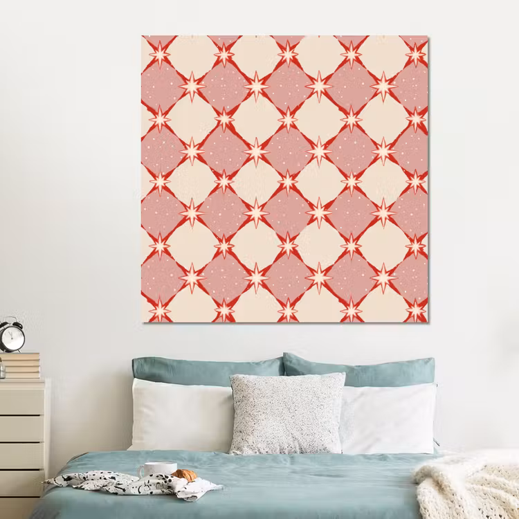 Forex - Ruiten - Sterren - Vintage - Oudroze - Rood — 2