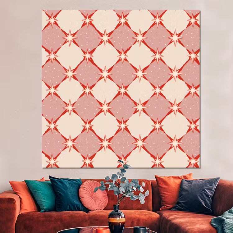 Forex - Ruiten - Sterren - Vintage - Oudroze - Rood — 3