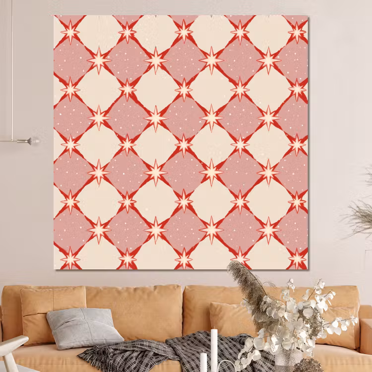 Forex - Ruiten - Sterren - Vintage - Oudroze - Rood — 4