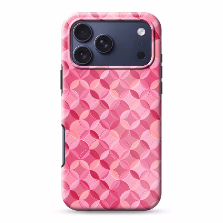 Telefoonhoesje Toughcase - Geometrisch - Mozaïek - Modern - Roze — 1