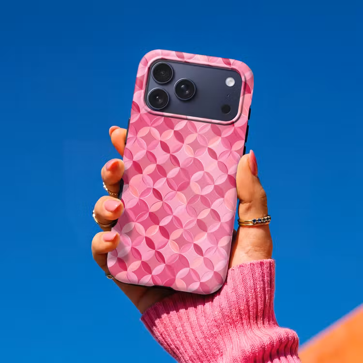 Telefoonhoesje Toughcase - Geometrisch - Mozaïek - Modern - Roze — 2