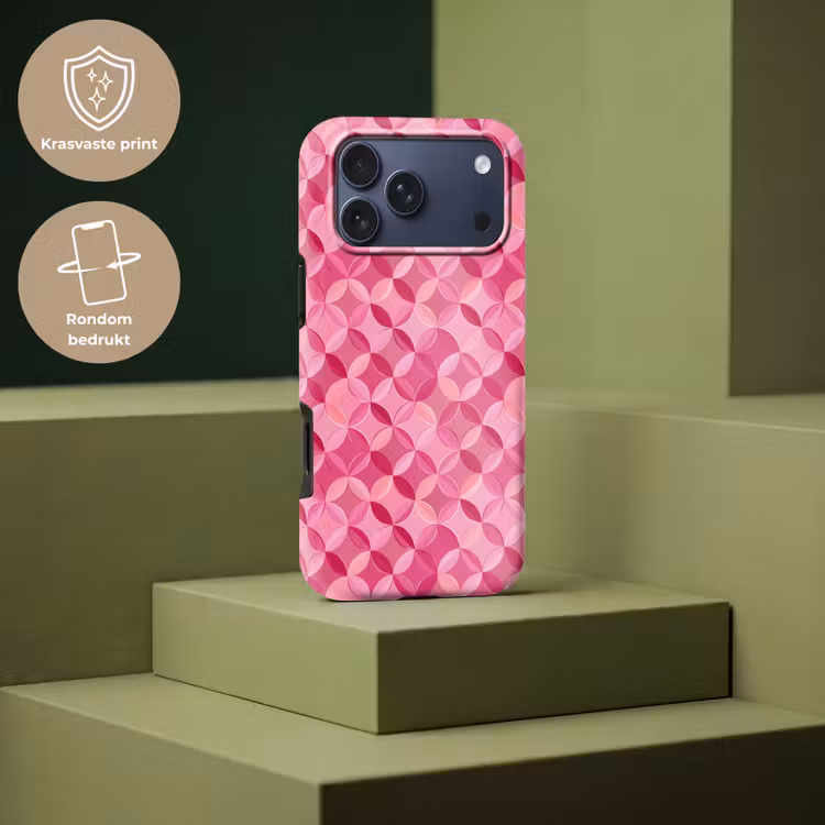 Telefoonhoesje Toughcase - Geometrisch - Mozaïek - Modern - Roze — 7