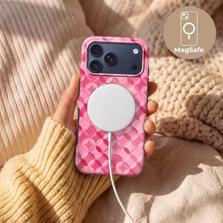 Telefoonhoesje Toughcase - Geometrisch - Mozaïek - Modern - Roze — 8