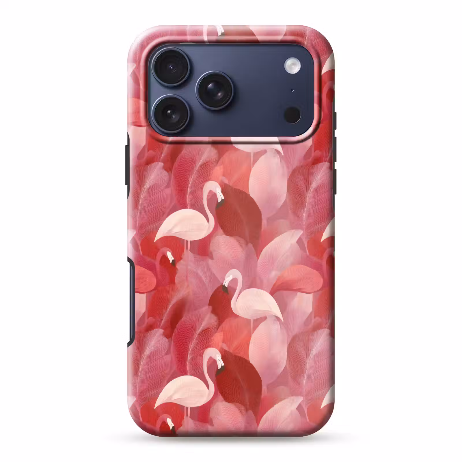 Telefoonhoesje Toughcase - Flamingo - Botanisch - Elegant - Roze - Rood — 1