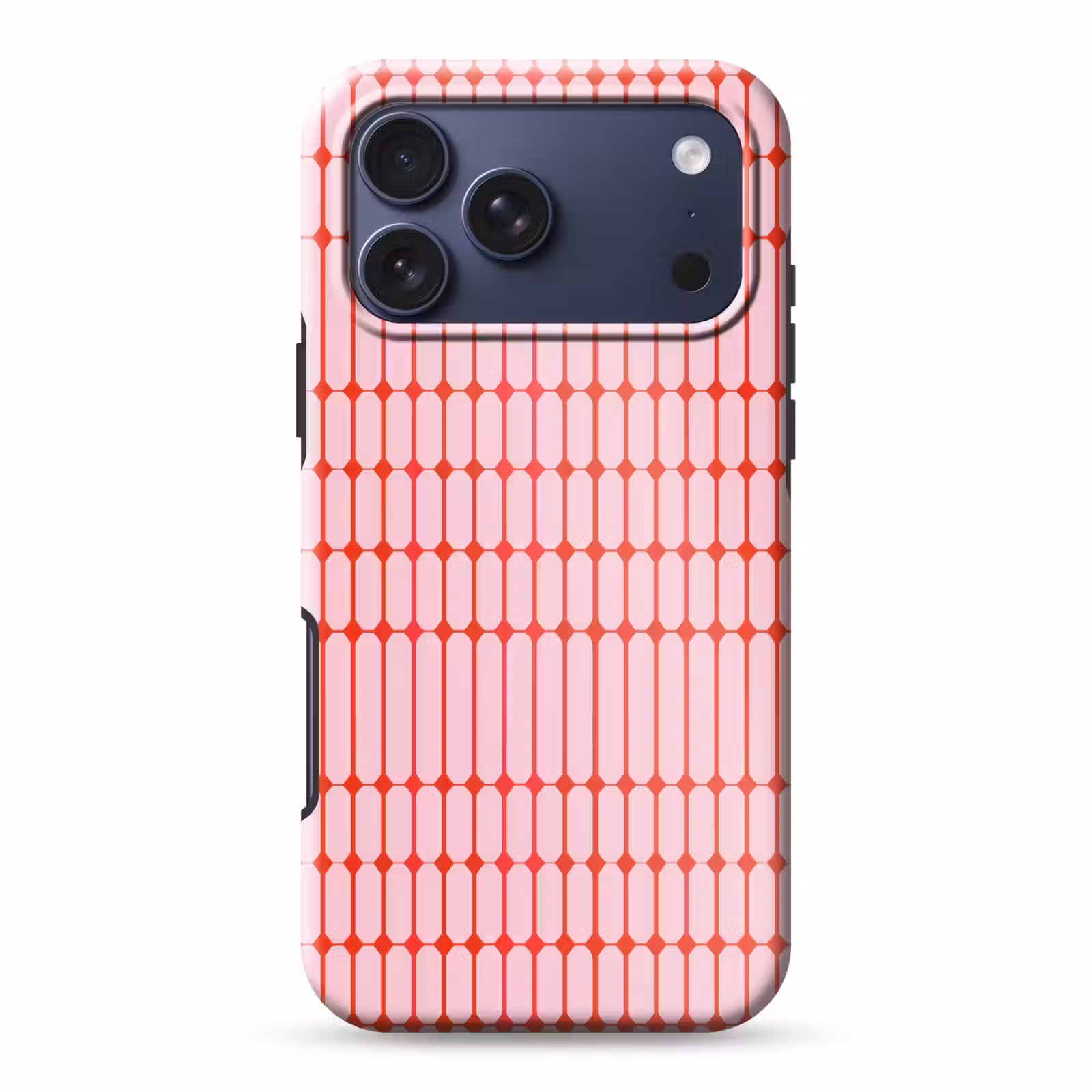 Telefoonhoesje Toughcase - Geometrisch - Minimalistisch - Rood - Roze — 1