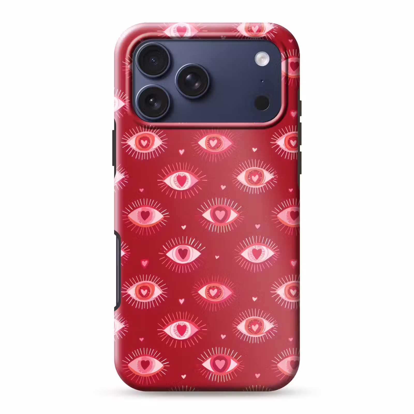 Telefoonhoesje Toughcase - Ogen - Patroon - Roze - Donkerrood — 1