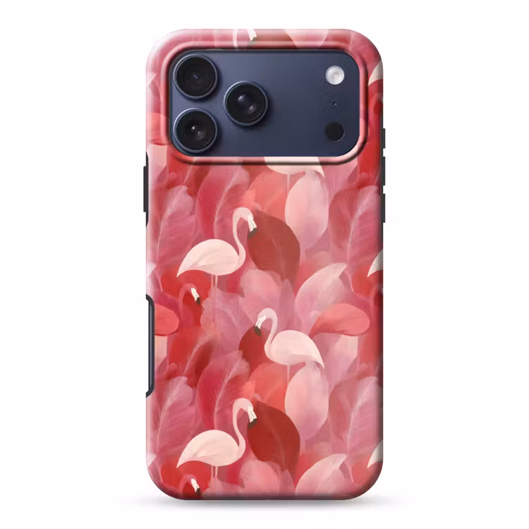 Telefoonhoesje Toughcase - Flamingo - Botanisch - Elegant - Roze - Rood — 1