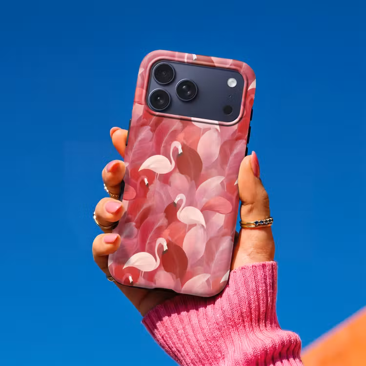 Telefoonhoesje Toughcase - Flamingo - Botanisch - Elegant - Roze - Rood — 2
