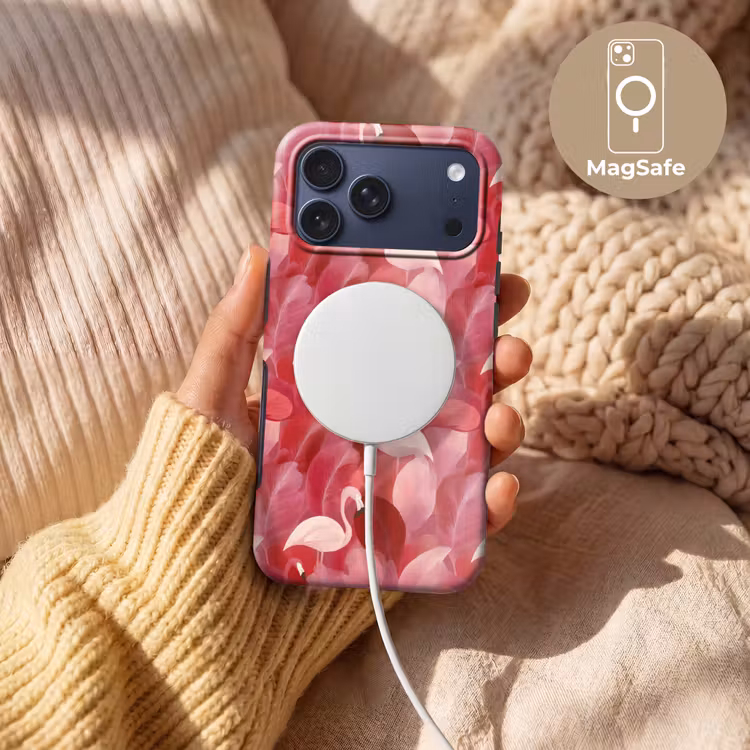 Telefoonhoesje Toughcase - Flamingo - Botanisch - Elegant - Roze - Rood — 8