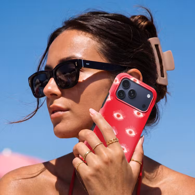 Telefoonhoesje Toughcase - Ogen - Hart - Abstract - Rood - Roze — 6