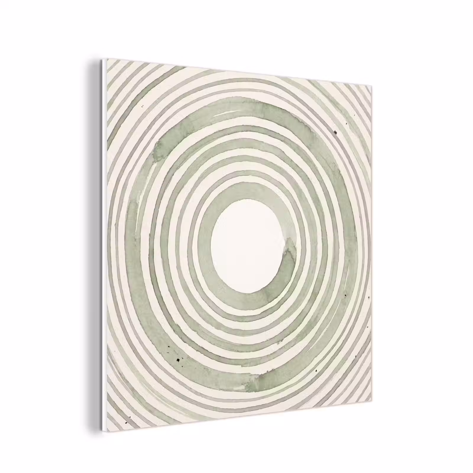 Forex - Abstractie - Cirkels - Waterverf - Groen - Modern — 1