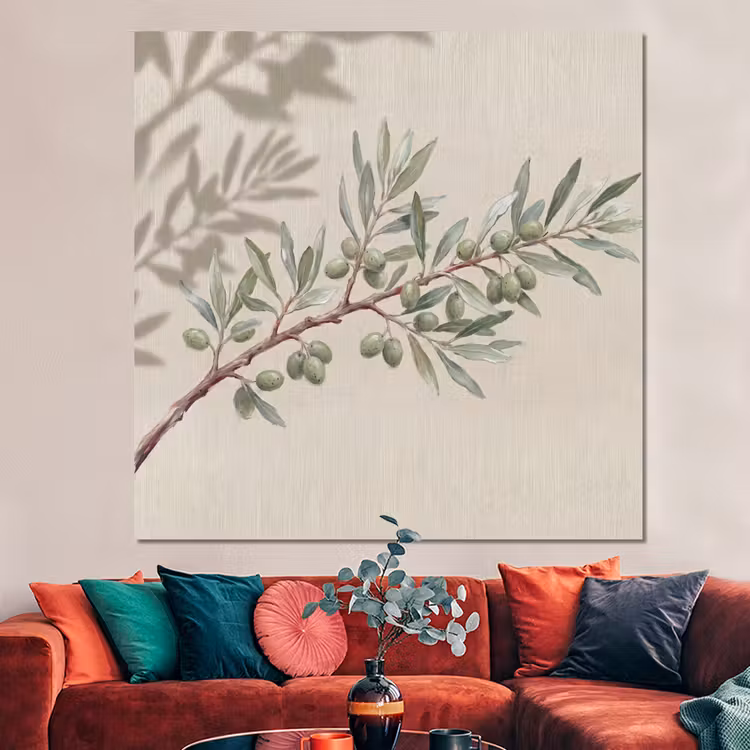 Forex - Olijftak - Bladeren - Natuur - Groen - Beige — 3
