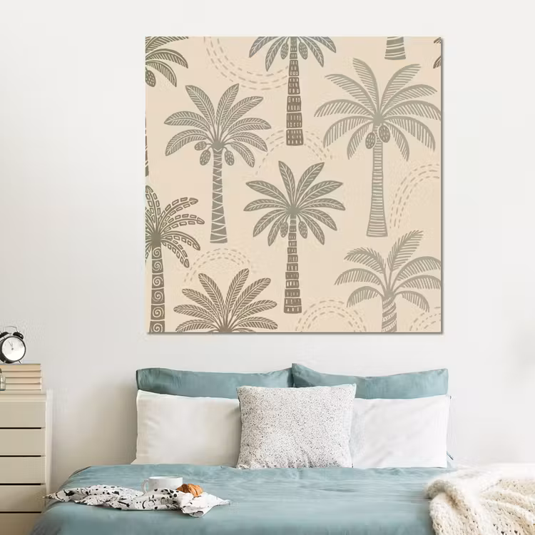 Forex - Palmbomen - Patroon - Tropisch - Beige — 2