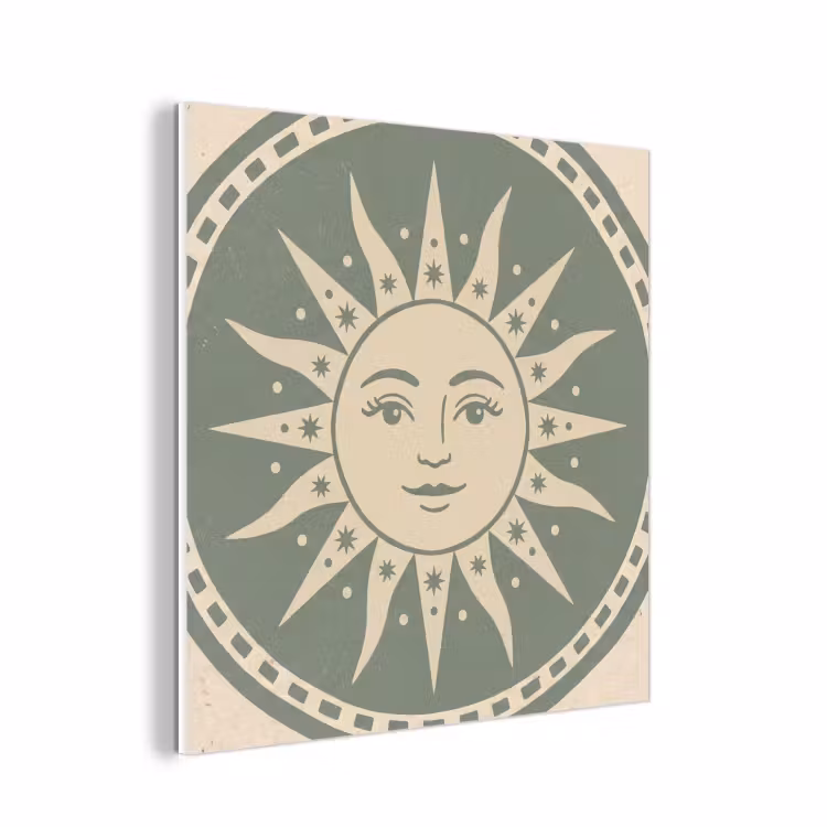 Forex - Zon - Sterren - Astrologie - Vintage - Groen — 1