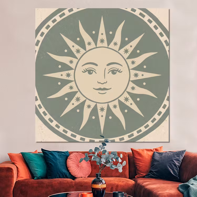 Forex - Zon - Sterren - Astrologie - Vintage - Groen — 3