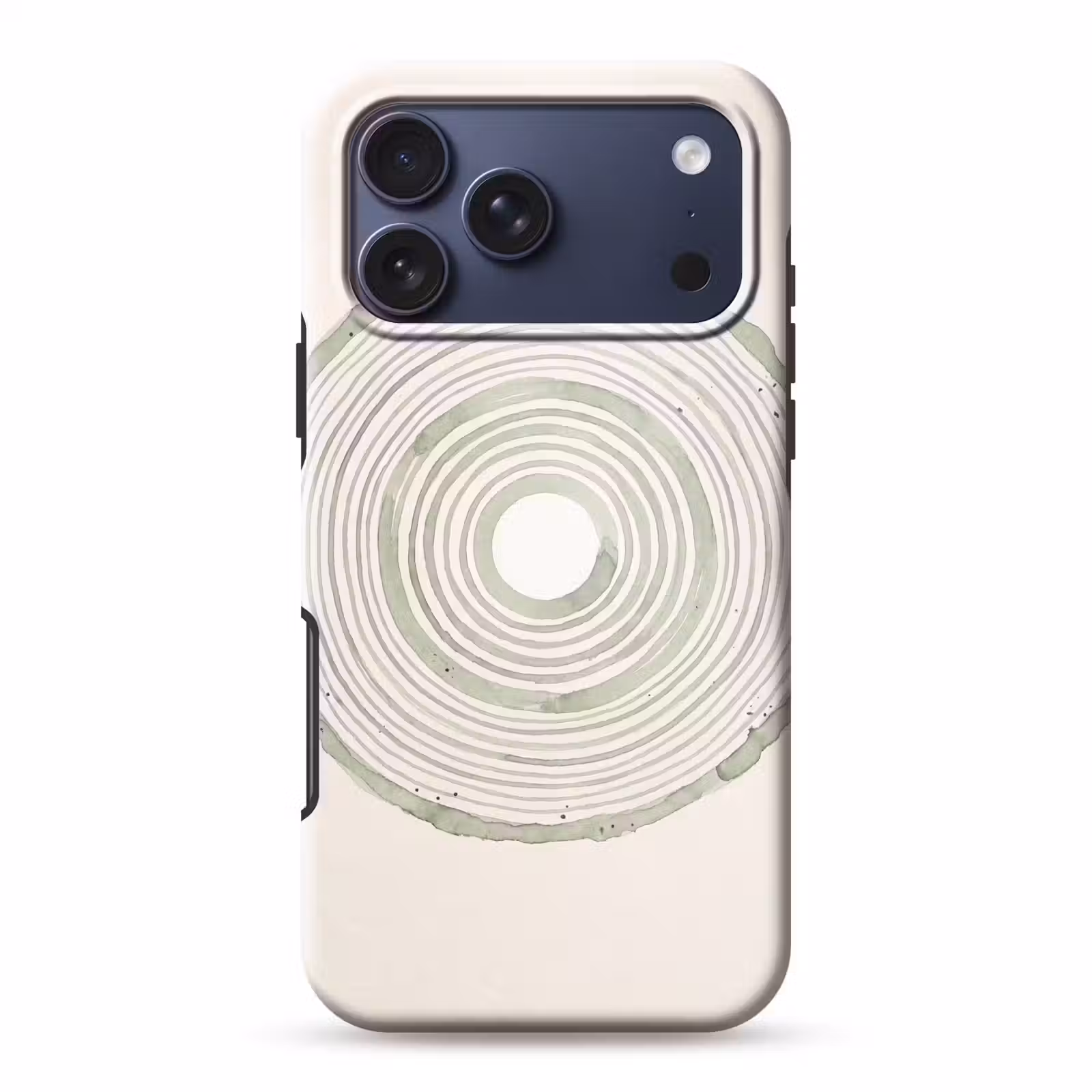 Telefoonhoesje Toughcase - Abstractie - Cirkels - Waterverf - Groen - Modern — 1