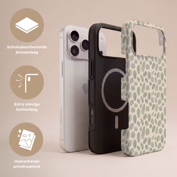 Telefoonhoesje Toughcase - Abstract - Patroon - Organisch - Groen - Modern — 3