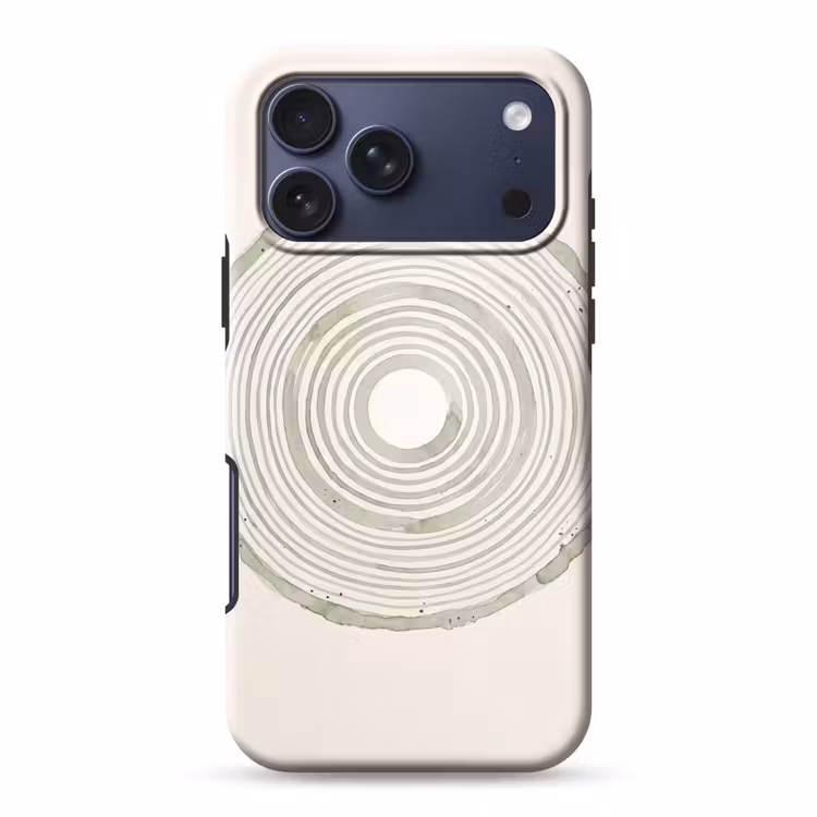 Telefoonhoesje Toughcase - Abstractie - Cirkels - Waterverf - Groen - Modern — 1