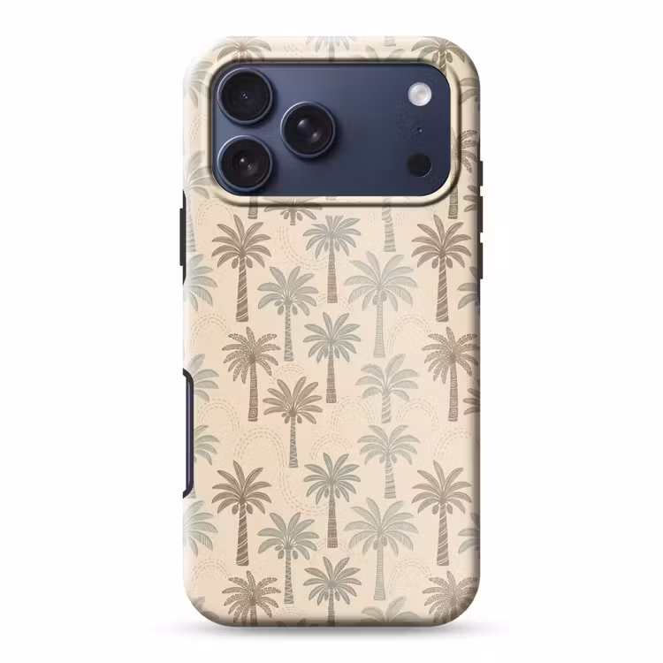 Telefoonhoesje Toughcase - Palmbomen - Patroon - Tropisch - Beige — 1