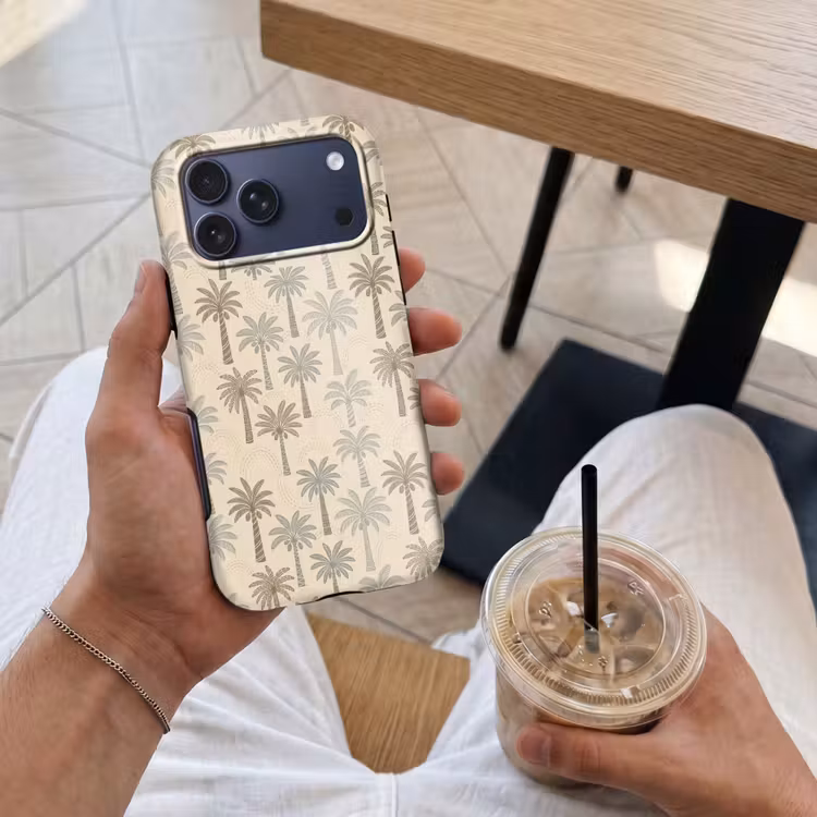 Telefoonhoesje Toughcase - Palmbomen - Patroon - Tropisch - Beige — 4