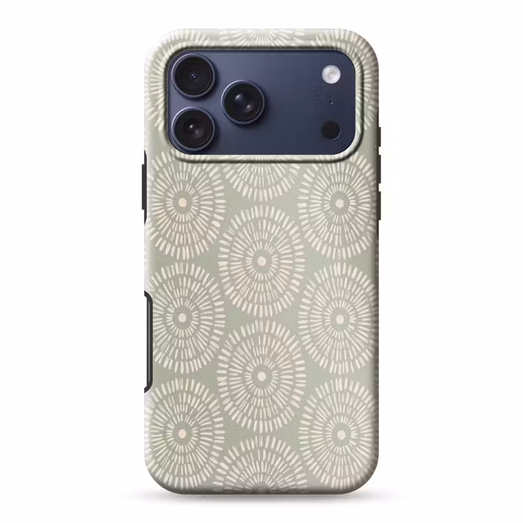 Telefoonhoesje Toughcase - Patroon - Cirkels - Abstract - Modern - Groen — 1