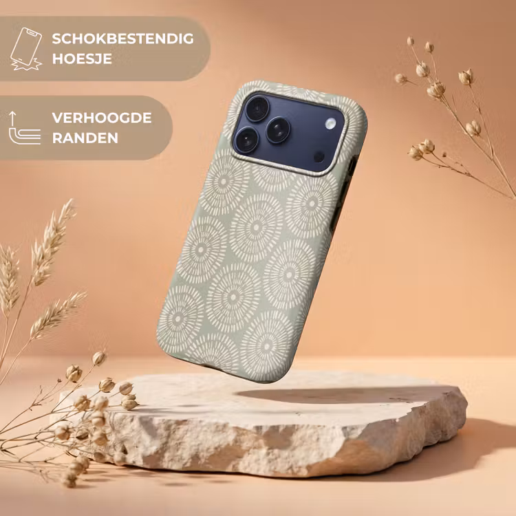 Telefoonhoesje Toughcase - Patroon - Cirkels - Abstract - Modern - Groen — 5