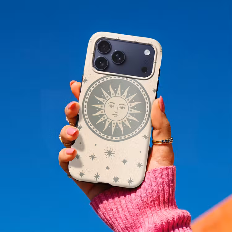 Telefoonhoesje Toughcase - Zon - Sterren - Astrologie - Vintage - Groen — 2