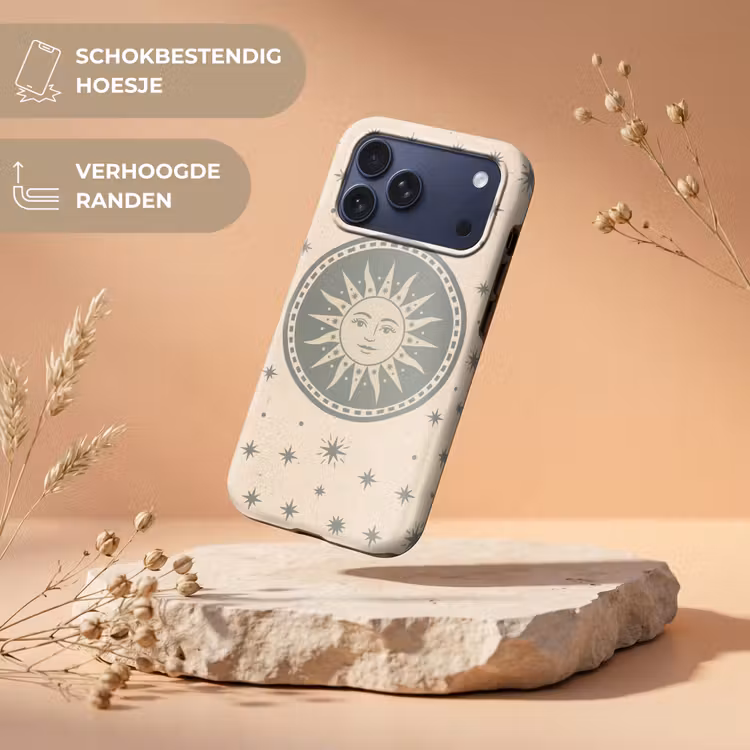 Telefoonhoesje Toughcase - Zon - Sterren - Astrologie - Vintage - Groen — 5