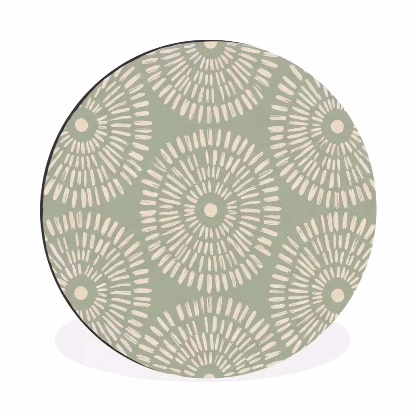 Wandcirkel - Aluminium - Patroon - Cirkels - Abstract - Modern - Groen — 1