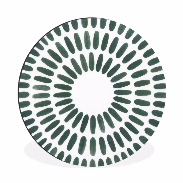 Wandcirkel - Aluminium - Abstract - Cirkel - Patroon - Modern - Groen — 1