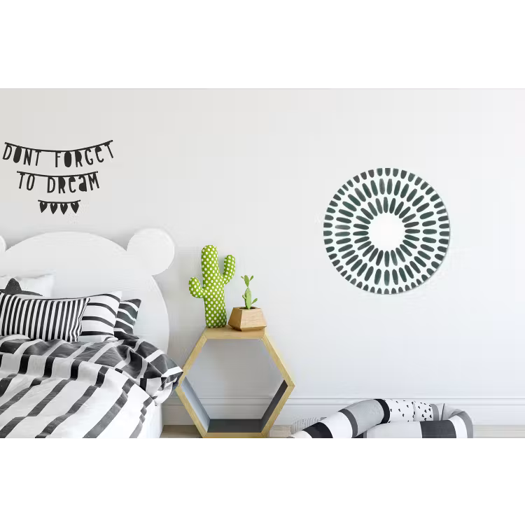 Wandcirkel - Aluminium - Abstract - Cirkel - Patroon - Modern - Groen — 5