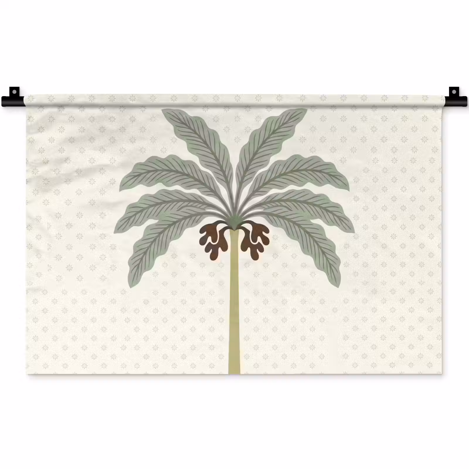Wandkleed - Boom - Bladeren - Groen - Decoratief - Beige — 1