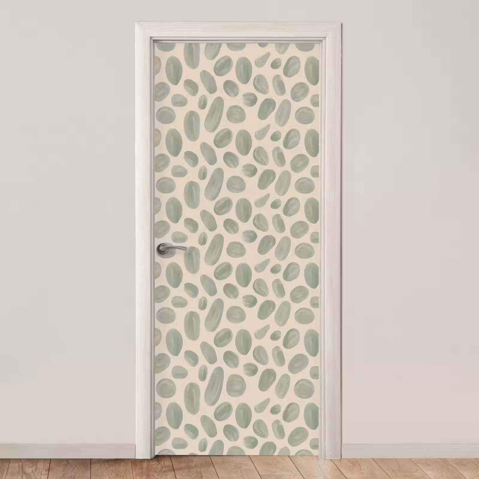Deursticker - Abstract - Patroon - Organisch - Groen - Modern — 1